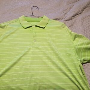 Walter Hagen Lime Striped Polo Shirt
